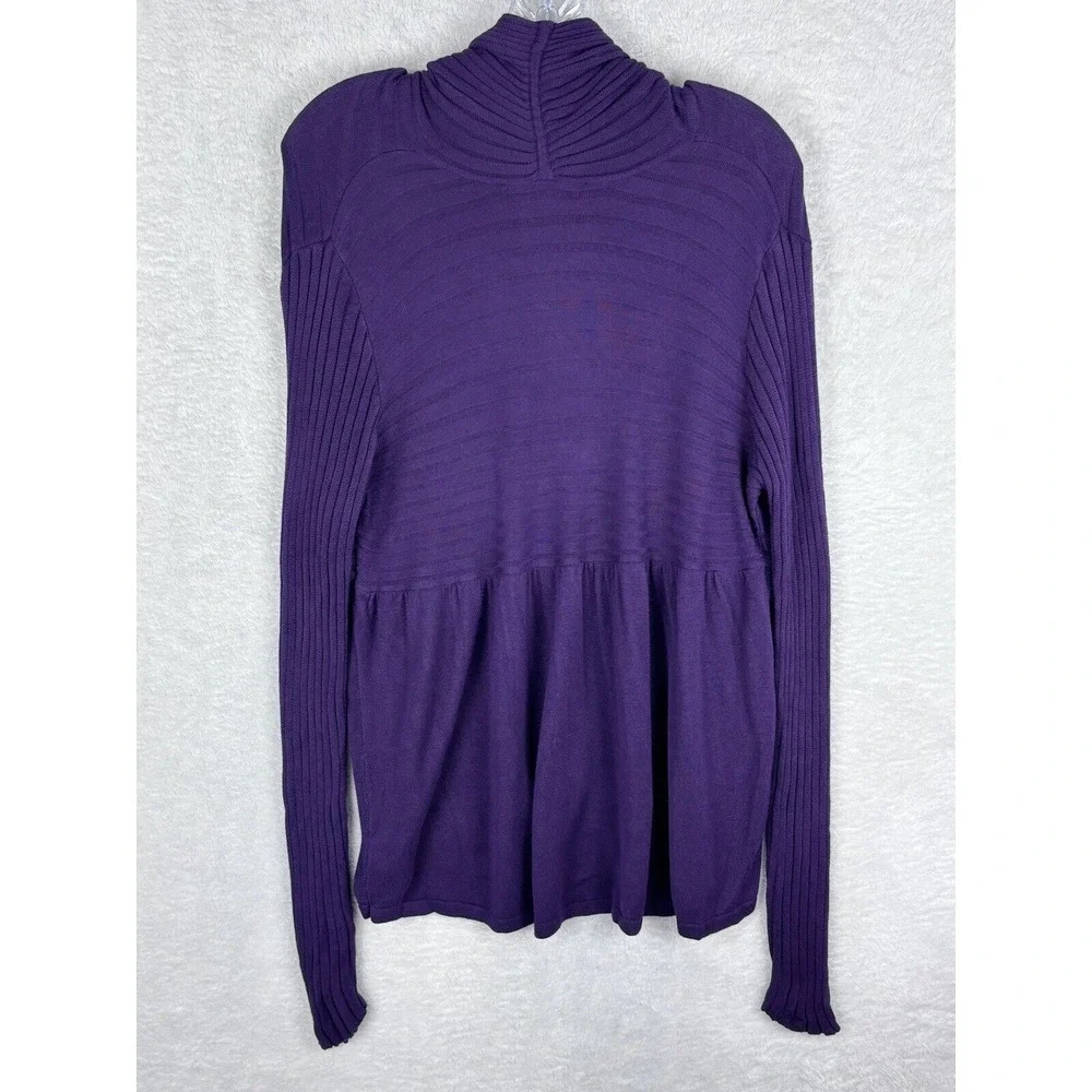 Chadwick's Women's Rayon Cowl Neck Purple Sweater Long Sleeve Size‎ XL